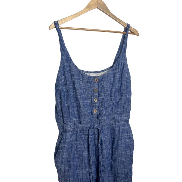 Willow Ashley Tie Waist Crop Linen Blend Jumpsuit - Picture 3 of 11